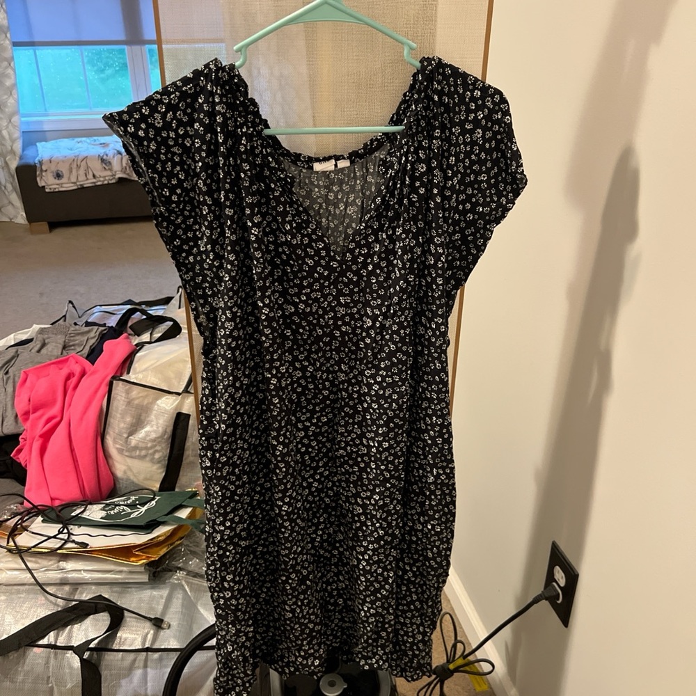 GAP Black and White Patterned Mini Dress